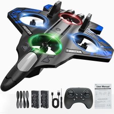 Foam Remote Control Airplanes, RC Plane with Light, RC Airplane Fighter Jet, 360