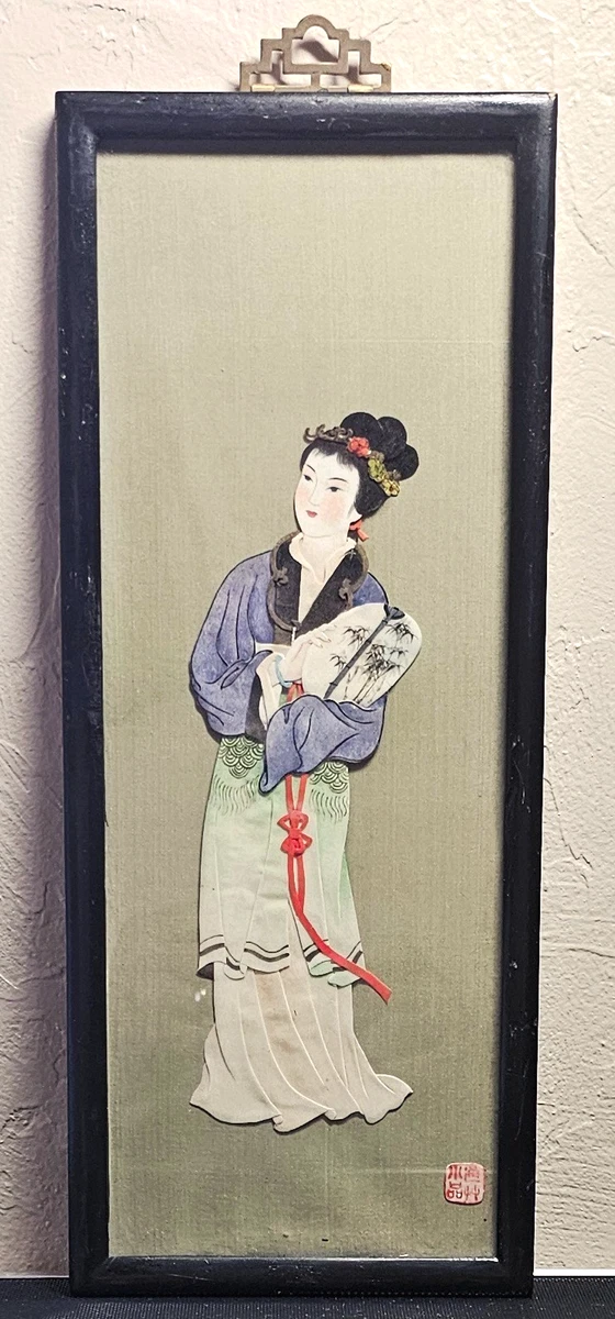 四尺 中堂 人物画 仕女図 徐操風 宣紙 表装済み 防伪証明書付 艺妓画日本印刷品、画作、海报(1900-现在) | eBay