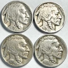 Lot of 4 Buffalo Nickels 5c Coins: 1920, 1923, 1926x2 Circulated But Nice