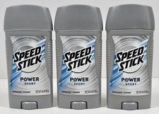 Lot of 3 Speed Stick Power Sport Antiperspirant Deodorant 3oz each FREE SHIPPING