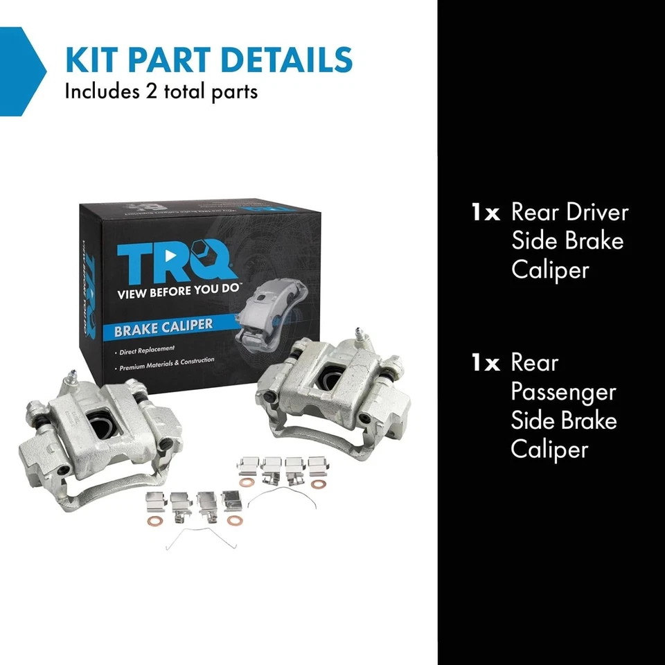 TRQ 后制动卡钳套件兼容 2010 - 2023 雷克萨斯 GX460 2003 - 2009... — 第 2/4 张图片