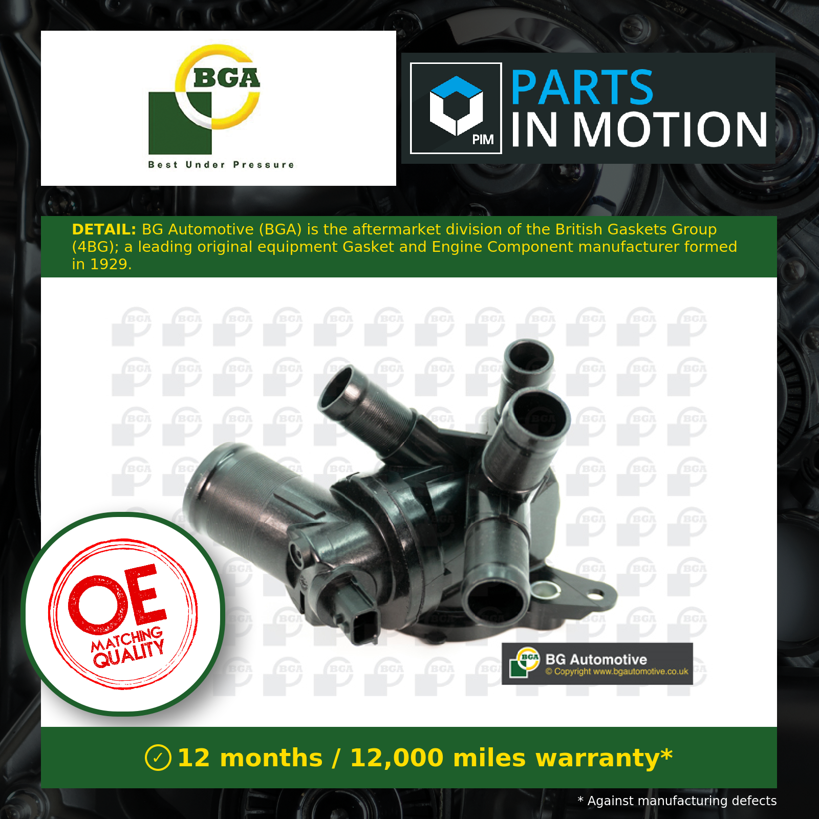 Coolant Thermostat fits RENAULT GRAND SCENIC Mk3 1.2 2012 on BGA 1106100Q1N New - Image 15