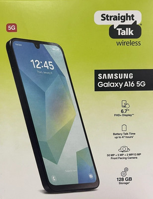 Samsung Galaxy A16 (5G) 128GB, Straight Talk Wireless Prepaid Smartphone - New