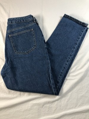 PacSun Mom Jeans Womens 27 Blue High Rise Straight Denim Zip Fly 100% Cotton