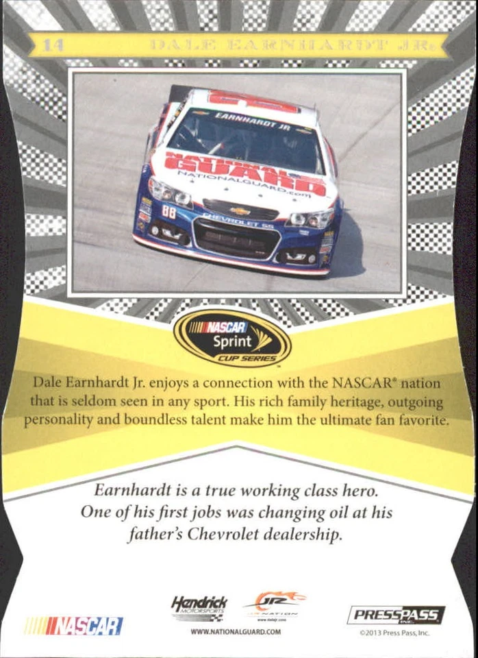 2013 Press Pass Fanfare Holofoil Die Cuts #14 Dale Earnhardt Jr. - RAC - Image 2 of 2