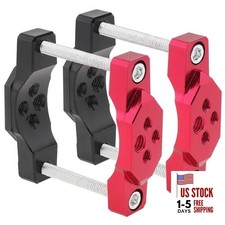 Windance 2pcs Motorcycle Bumper Clamp Bracket, Driving Fog Lights Large Red