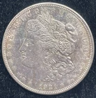 1921 D Morgan Silver Dollar Uncirculated Light Toning