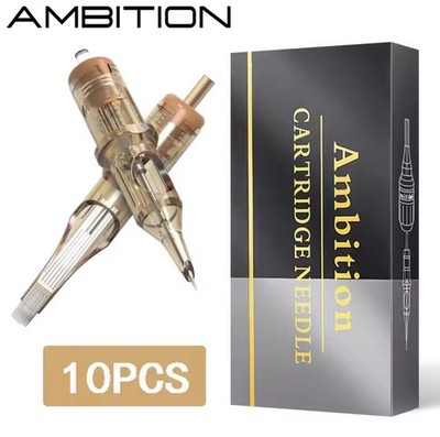 Ambition Premium 10 Stück Tattoo Kartusche Round Liner 0,3/0,35 mm RL/RM Einweg