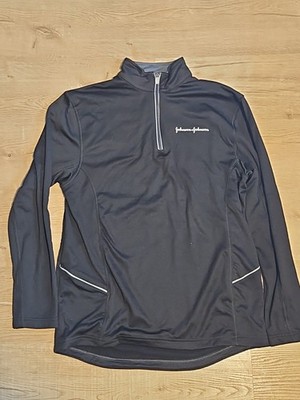 Johnson & Johnson Quarter Zip Pullover, Schwarz, Herren M | Ultra Club Cool &...