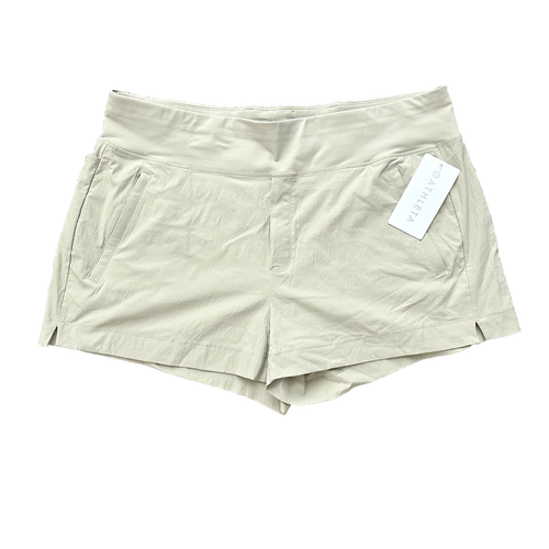 NWT Athleta Trekkie North Shorts Size 18 Beige Pull On Zip Pockets Hike Outdoors - Picture 1 of 7