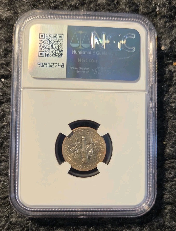 2005 P NGC Uncerculated Roosevelt Dime Mint Error Broadstruck Don't Tread On Me - Image 3 of 4