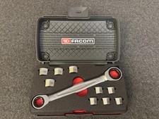 Facom 464.j1a 11-in-1 Ratcheting Wrench Set 8-19mm Inserts W Case Facom 464.j1a 11-in-1 Ratcheting Wrench Set 8-19mm Inserts W Case