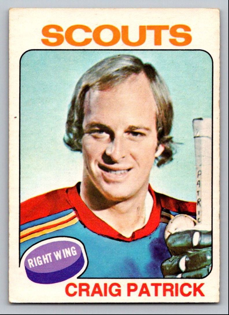 1975-76 O-PEE-CHEE HOCKEY SET BREAK CRAIG PATRICK KANSAS CITY SCOUTS #178