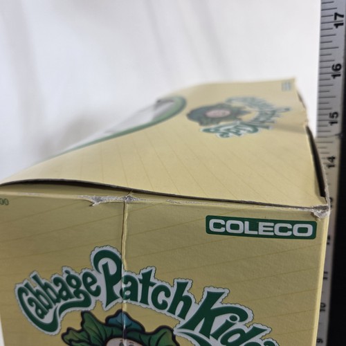 Vintage 1985 Cabbage Patch Kinder Puppe blond Garn Haare Coleco grün Outfit Box - Bild 14 von 18