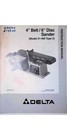 Delta 31-460 Sander Manual Parts List 1346901 & Warranty Card 1996 Belt Disc