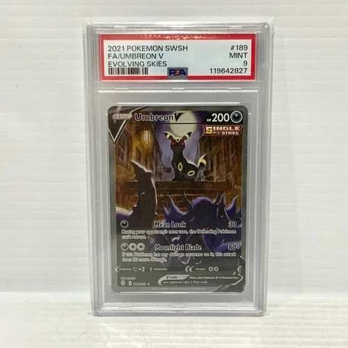 PSA 9 Umbreon V 189/203 Full Art - 2021 Pokemon SWSH Evolving Skies -