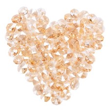 100pcs Octagon Beads Champagne 14mm Crystal Crystal Suncatcher Decoration