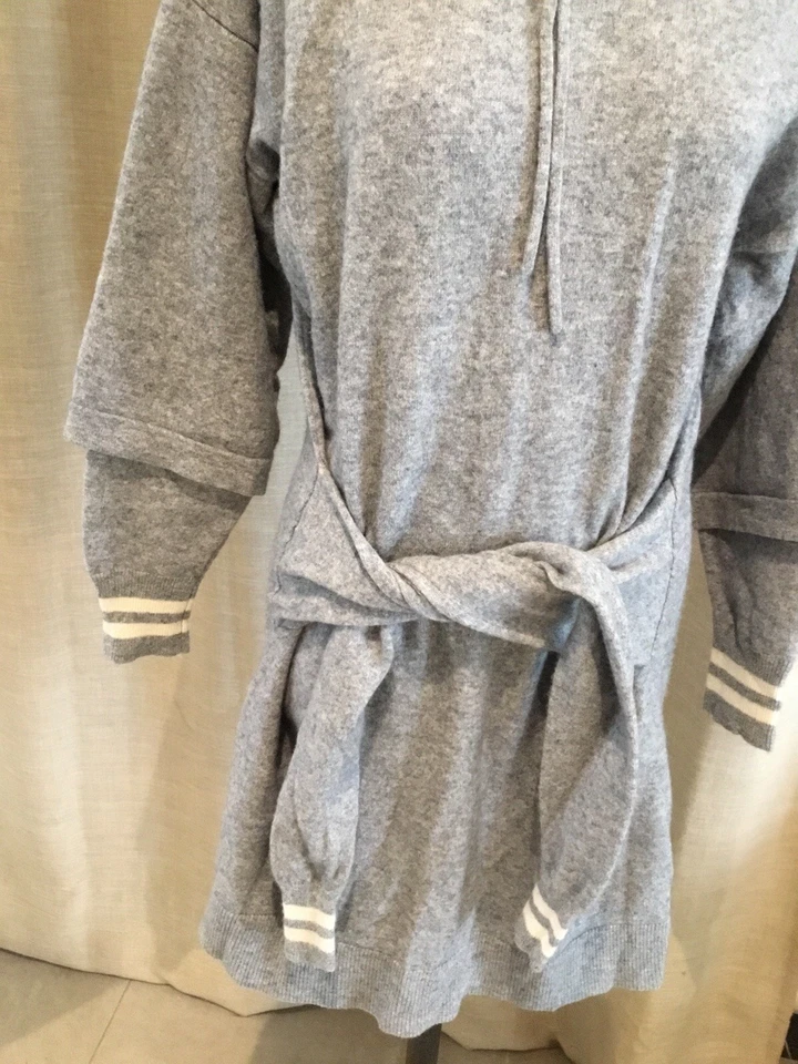 Superbe Robe Pull Gris Laine Cachemire Sandro 38/40 Tbe - Photo 3/4