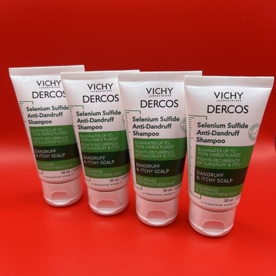 Lot Of 4 Vichy Dercos Selenium Anti-Dandruff Shampoo Itchy Scalp 1.69 oz 01/2027