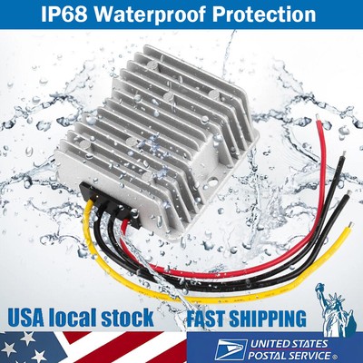 48V/36V to 12V 20A DC to DC Step Down Converter Regulator Supply Waterproof