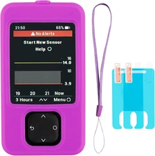Dexcom G7 Receiver Case with Lanyard and 2PCS Screen Protector (Purple)