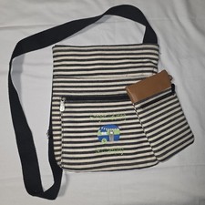 Borsa a tracolla Thirty-One colore nero e crema borsa Forget Adulting Go Camping