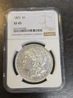 1893 P MORGAN DOLLAR $1 NGC XF45 XF 45 NICE DETAILS TOUGH DATE