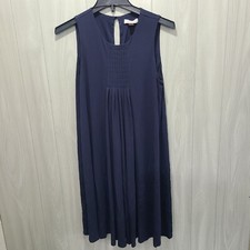 Calvin Klein Stretch Ponte Knit Pintucked Pleat Front Dress Size 6 Blue Wedding