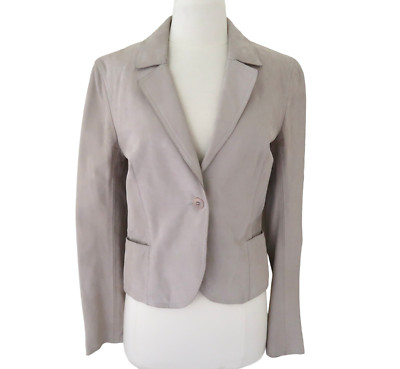 m0851 Tailored leather blazer jacket sz Small Made in Canada