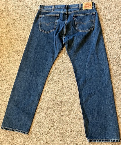 Levis 505 Jeans Regular Straight Fit Denim Blau Herren 38x32 - Bild 2 von 7