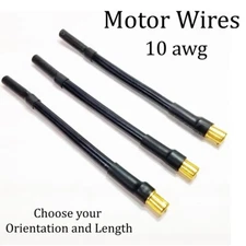 RCP Motor Wires 10 AWG CHOOSE Bullet Connector Size and Length