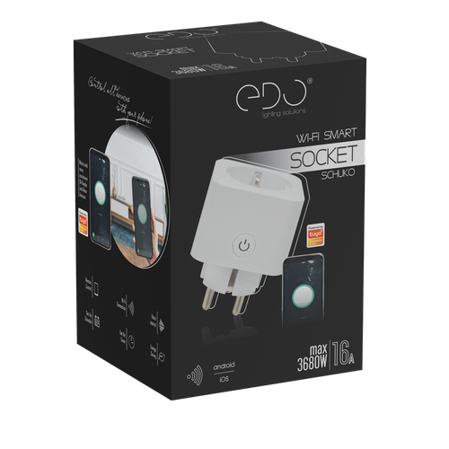 Prise intelligente connectée WiFi Smart Tuya Compteur d'énergie 16A 3680W EDO - Afbeelding 8 van 8