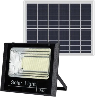 FARO LED CON PANNELLO SOLARE CREPUSCOLARE DA 25W-40W-60W-100W-200W-300W-400W 500