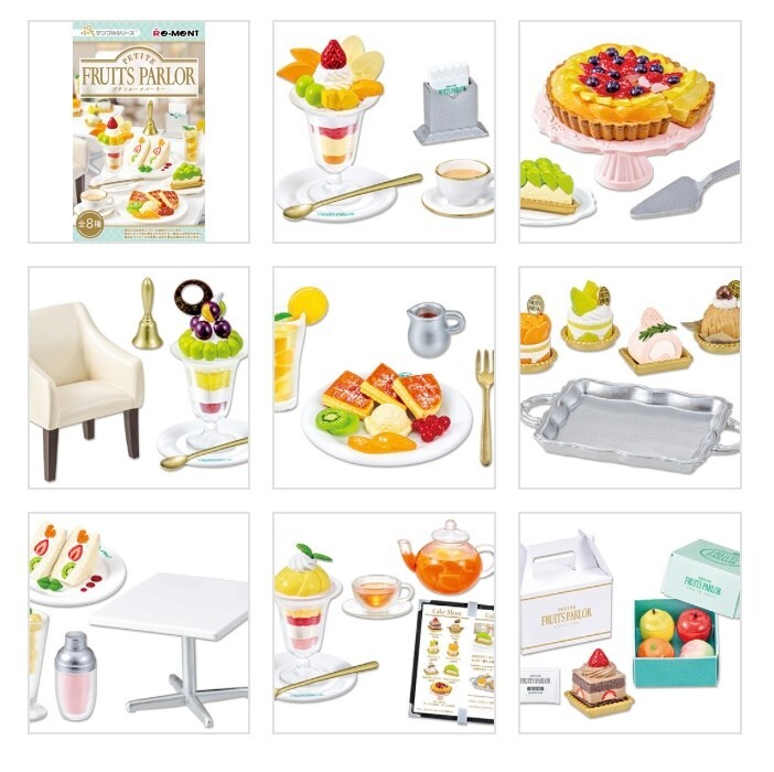 Re-Ment Petite Sample Series PETITE FRUITS PARLOR 8 pieces BOX Re-Ment Petite Sample Series PETITE FRUITS PARLOR 8 pieces BOX