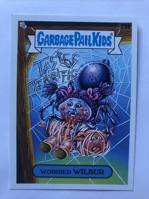Garbage Pail Kids 2022 Topps Stickerbuch Worms Worried Wilbur 23b
