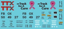 N Scale - TTX Railbox Pink On Track for a Cure Box Car - FBOX 504927