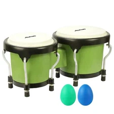 Bongo Drum 4'' and 5'' Set for Kids Adults BeginnersPercussion Bongos Drum Wi...