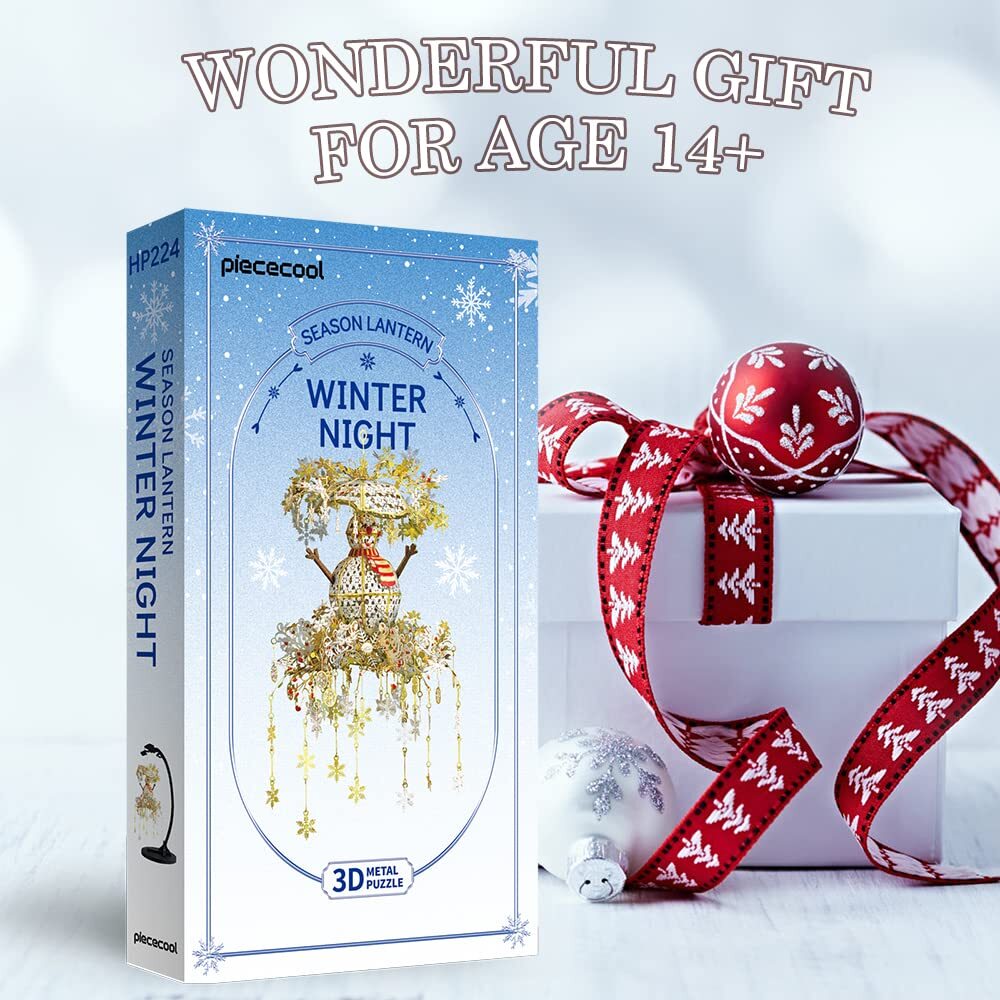 ジグソーパズル Piececool Winter night Piececool 3D Puzzle, Winter Night, Seasonal Impression