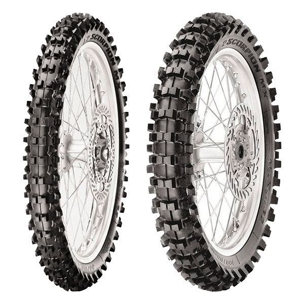 TYRE PAIR PIRELLI 90/100-21 57M + 2.75-10 37J SCORPION MX32 MID SOFT - Image 8