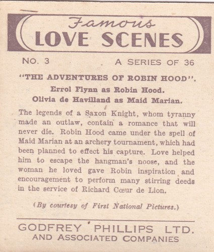 1939 Godfrey Phillips Ltd Cigarette Cards FAMOUS LOVE SCENES - Pick your Card/s - Picture 5 of 23