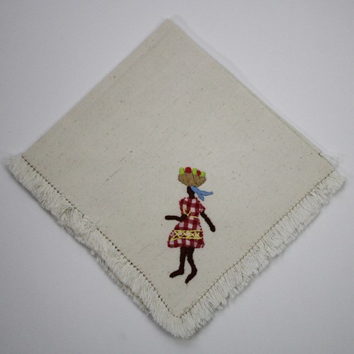 Linen Napkins and Placemats with Applique Jamaica / Caribbean Characters - Picture 11 of 23