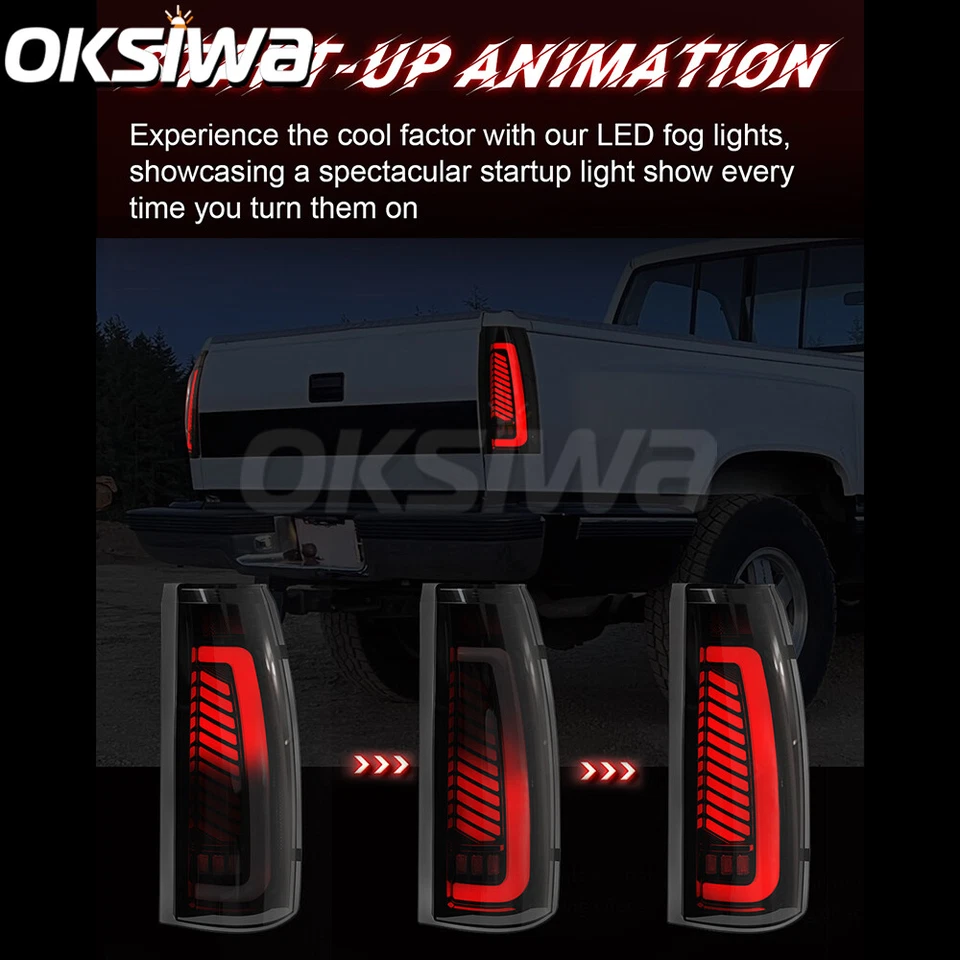 Luces traseras LED para Chevy GMC C/K Silverado Suburban Sierra Tahoe Yukon 1988-99 Foto 3 de 4