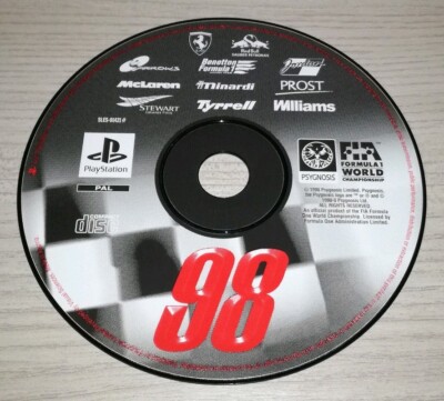 Formula 1 98 PS1 PSX Game Sony Playstation First Print Disc Only