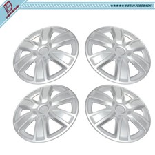 4x Wheel Covers 15 Snap On Full Silver Hub Caps For Toyota Camry Dodge Ford