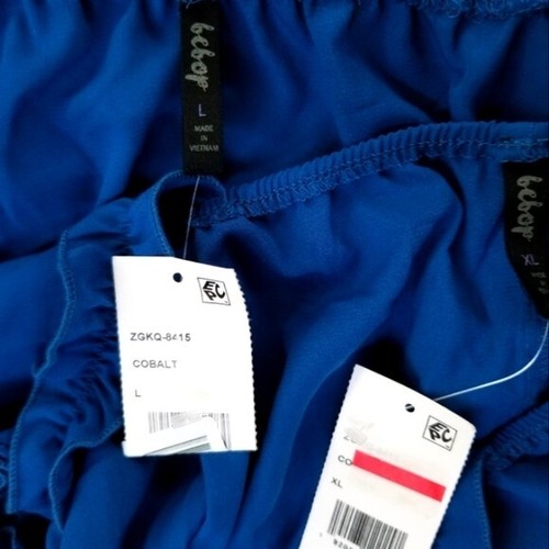 Neu Damen Bebop XL blau Rüschen Tasche Shorts Strampler Pullover - Bild 8 von 9