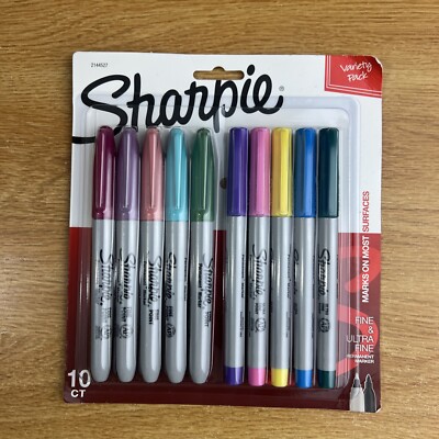 Sharpie Variety Pack Markers,Pastels, Pack of 10 (5 Fine & 5 Ultra Fine Markers)