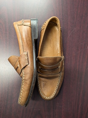 Belvedere Men's Size 10 D Michelle Pebbled Leather Brown Penny Loafers Brazil - Picture 20 of 20