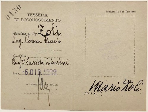 ROMA ENTE AUTONOMO ESPOSIZIONE UNIVERSALE DI ROMA 1942 A.XX° TESSERA E42 REGNO - Imagen 3 de 6