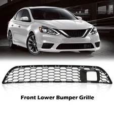 Front Lower Bumper Grille W/Sensor Hole New For 2016-2019 2018 Nissan Sentra