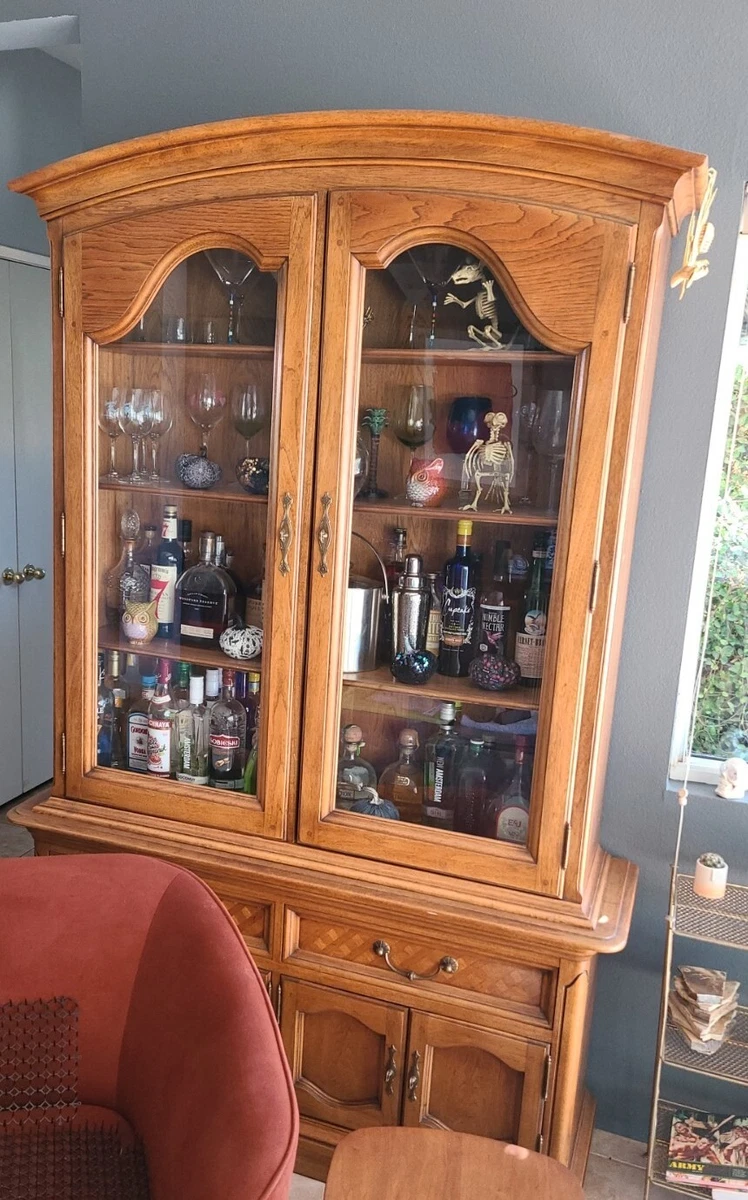 Two Piece Vintage China Cabinet